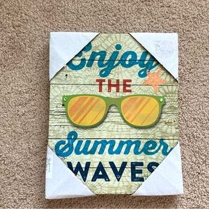 🆕 ‘Enjoy the Summer Waves’ Canvas Print Stretched canvas over wooden frame